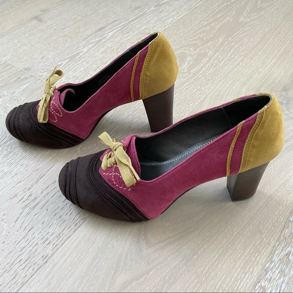 Anthropologie Nolana Suede Colorblock Pumps by Pilcro and Letterpress - Picture 4 of 9